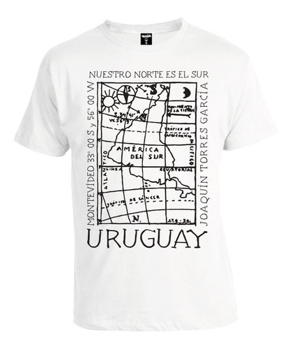 Camiseta Estampada Mapa Torres García Unisex Disershop