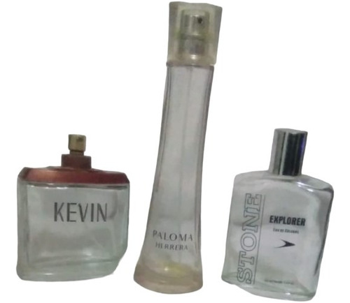 Lote X 3 Frascos De Perfume Vacíos 