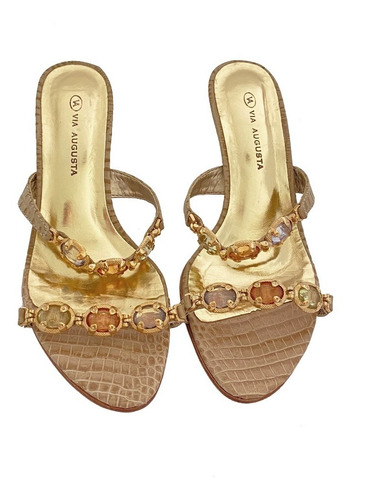 Sandalias Verano Taco Bajo Via Augusta Mujer (Usado)
