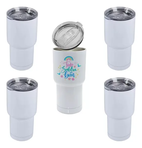 Vaso Viajero Termo Acero Inox Para Sublimar 20oz (5 Pzas) Color B...