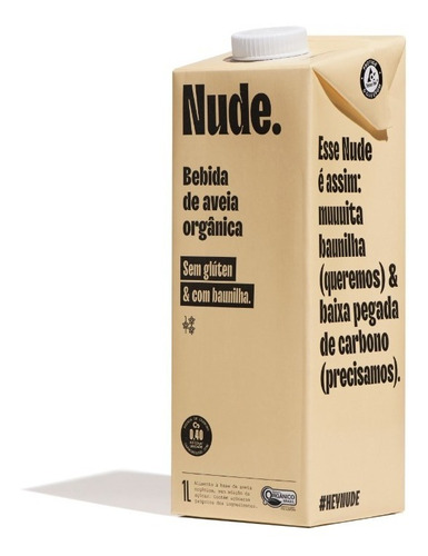 Bebida de Aveia Orgânica Baunilha Nude 1L