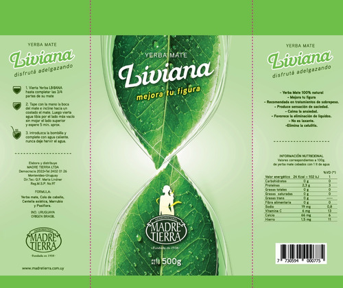 Imagen 2 de 5 de Yerba Mate Liviana 500g - Madre Tierra