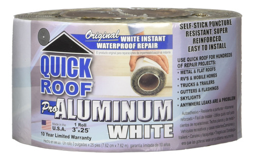 Cofair Wqr325 Quick Roof Pro Aluminio Blanco 3  X 25'