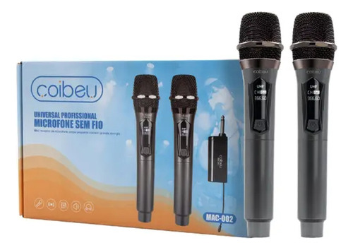 Microfone Sem Fio Coibeu Mac-002 Duplo Profissional