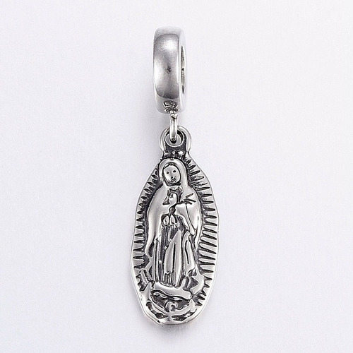 Charm Acero Inoxidable Para Pulsera, Virgen De Guadalupe 