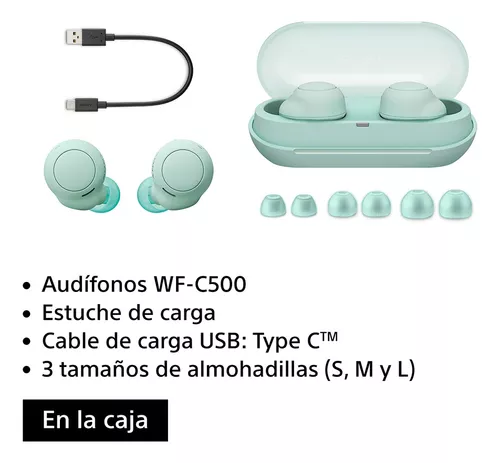 Auriculares In-ear Inalámbricos Sony Wf-c500 Color Verde