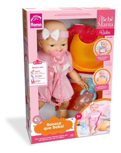 Boneca New Mini Bebê Mania Baba 5342 Roma