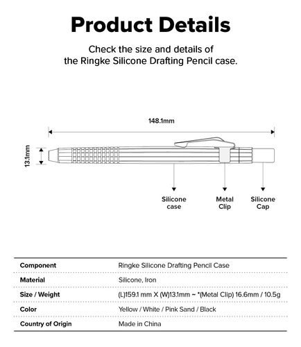 Case Ringke Silicone Para Apple Pencil Pro | Rosa Arena