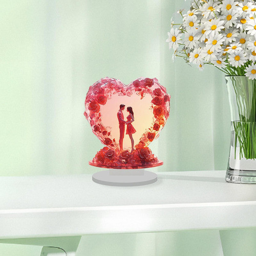 Letrero De Mesa Con Forma De Corazón Compatible Con San