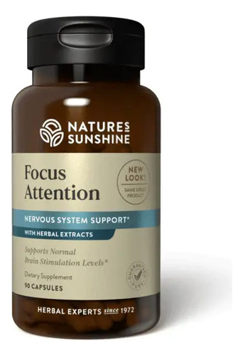 Natures Sunshine Focus Attention Salud Cerebral 90caps Sabor Neutro
