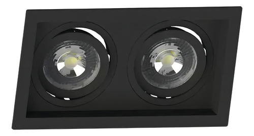 Kit 7x Spot Embutir Par20 Duplo Recuado Preto Save Energy 110v/220v
