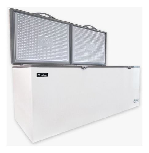 Congelador Horizontal Tapa Acero Inox Cofre 24 Pies Icehaus Color Blanco