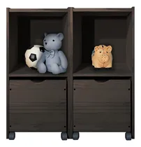Comprar Combo 2 Baul Organizador Juguetero Cajon Ruedas 32x40x82 Color Nogal