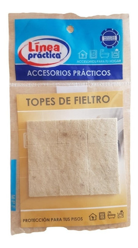 Topetina Tope De Fieltro Adhesivo Cuadrado Silla Mesa X9 Un