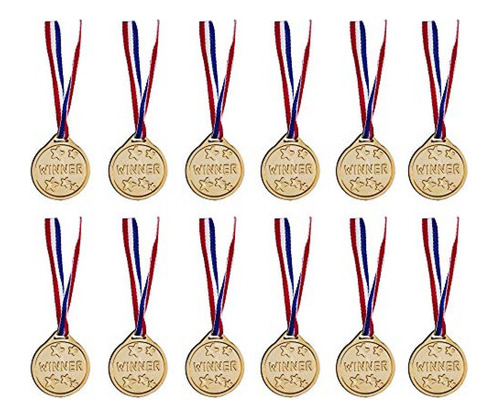 Paquete De 12 - Medallas Ganadoras Del Premio Gold Winter Ol