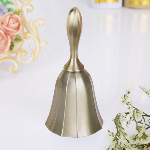 Campana De Servicio De Timbre De Mano De Estilo Dorado 2
