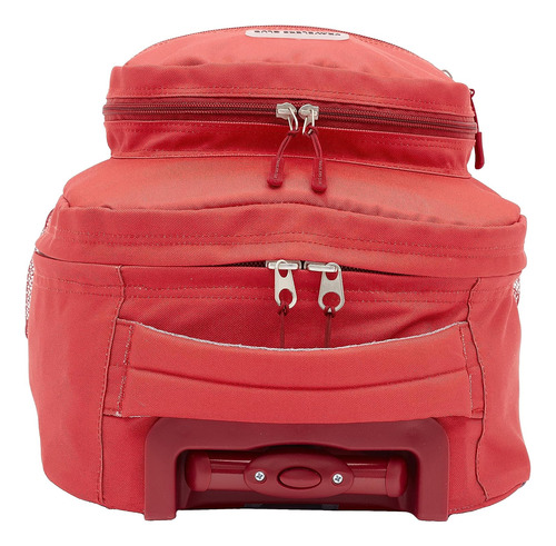 Mochila Con Ruedas Travelers Club Con Correas Color Rojo