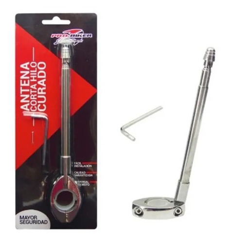 Antena Moto Corta Hilo Curado Pro Biker Retractil