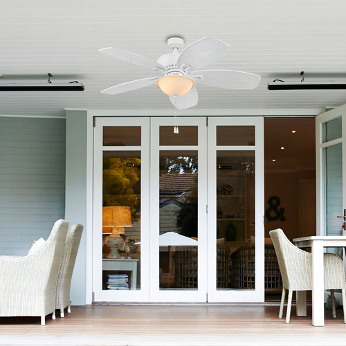 Ventilador De Techo Exterior C/luz Coolfan Huracán C/cadena Cantidad De Aspas 5 Estructura Blanco Aspas Chocolate Diámetro 52 Material De Las Aspas Plástico