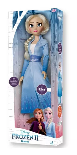 Boneca Elsa Frozen 2 Grande 55 Cm Disney Original Princesa - Kids