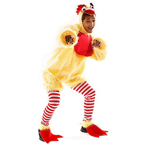 Traje De Pollo Funky Divertido Tonto Unisex Halloween A...