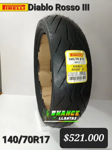 Par Llantas 110/70r17 + 140/70r17 Pirelli Diablo Rosso Iii