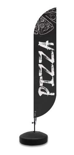 Wind Flag Banner Dupla Face 3m Completo Pizzaria M1