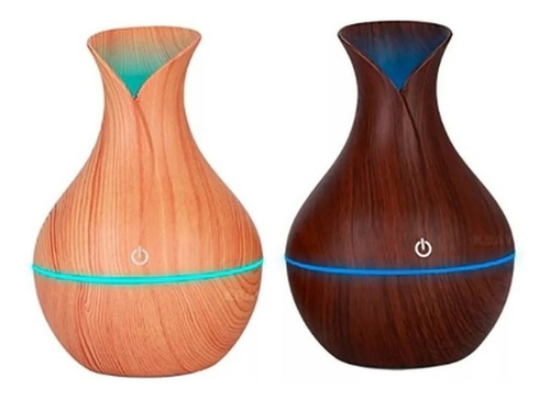 Humidificador Difusor Esfera Madera Bambu C/ Luz Ultrasonico
