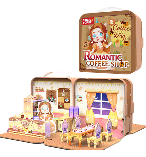 Juego De Rompecabezas Y Juguetes 3d: Cafetería De Bricolaje