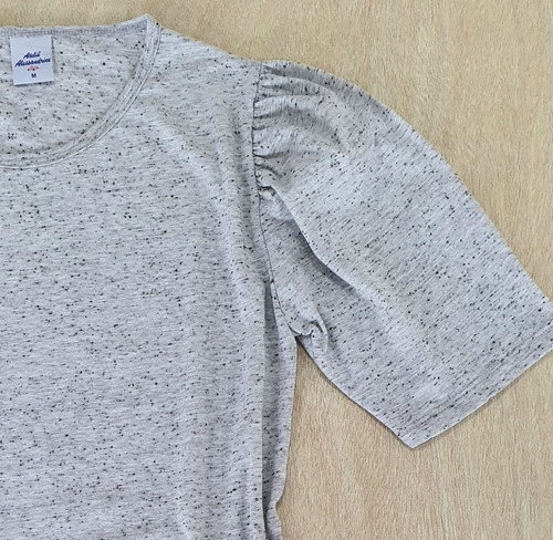 Blusinha Princesa Feminina Malha Botonê Manga Bufante Pregas