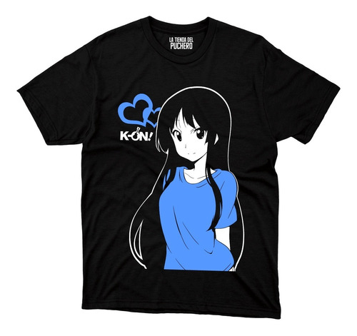 Playera Anime Manga K-on! Mio Akiyama Corazon Celeste