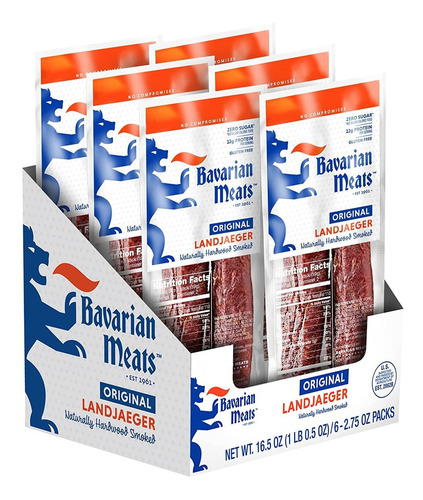 Bavarian Meats Landjaeger - Palitos De Aperitivo De Salchich
