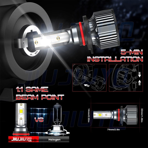 Kit Focos Led 9005 9006 Para Dodge Journey 2009-17 2018 2019