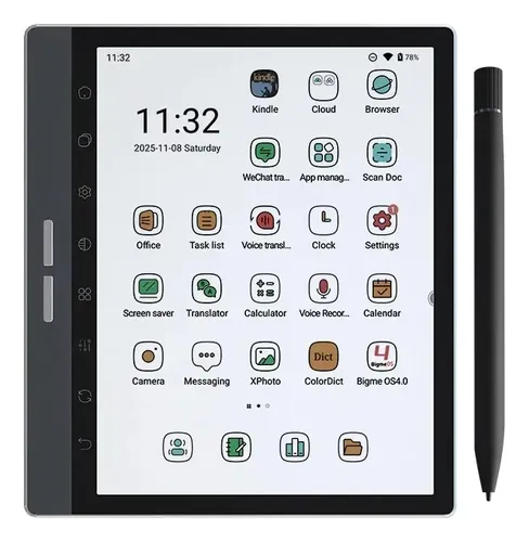 Leitor de livros eletrônicos Bigme B751cs preto Android 14