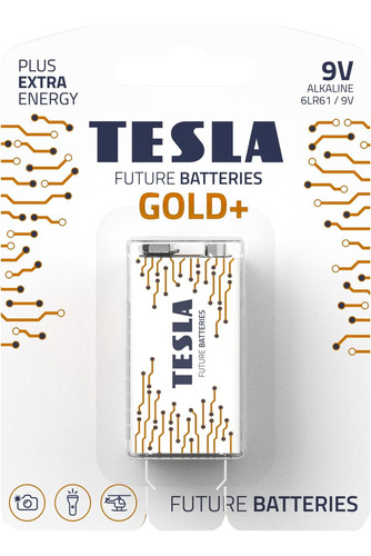 Bateria Alcalina Pila Tesla 9 V Gold +