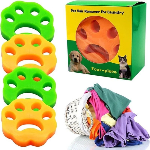 Removedor Pelos De Mascotas Perro Gato Ropa Reutilizables X4