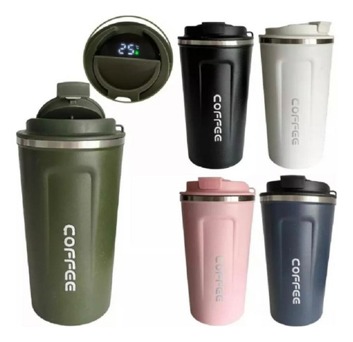 Vaso Cafe Termico Acero Con Sensor De Temperatura 500ml