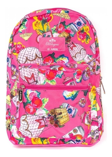 Mochila Arte Milagros Chica  Pink  