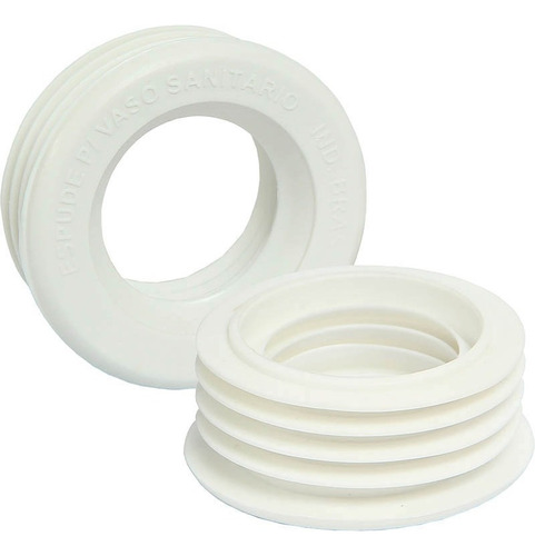 Spude Para Vaso Sanitário 38mm Dn40 2073 Alumasa Acabamento Brilhante Cor Branco