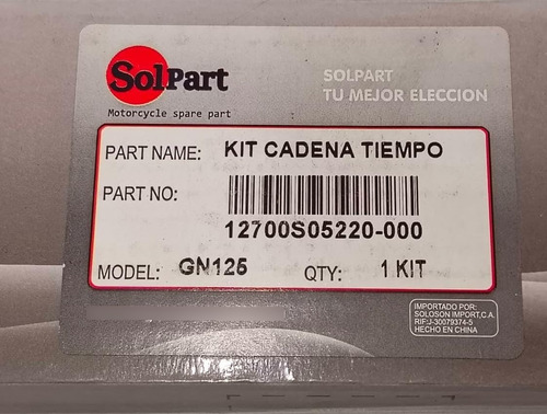 Kit Cadena De Tiempo Gn125 Solpart