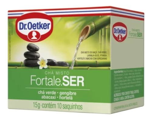 Chá Misto Verde, Gengibre, Abacaxi,hortelã Dr. Oetker 10x15g