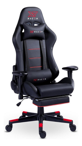 Cadeira Gamer Xt Racer Attack Com Apoio De Pés - Preta