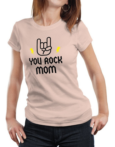 Polera Mamá Rockera Día De Las Madres 100% Algodón Ma1