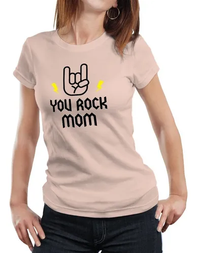 comprar Polera Mamá Rockera Día De Las Madres 100% Algodón Ma1