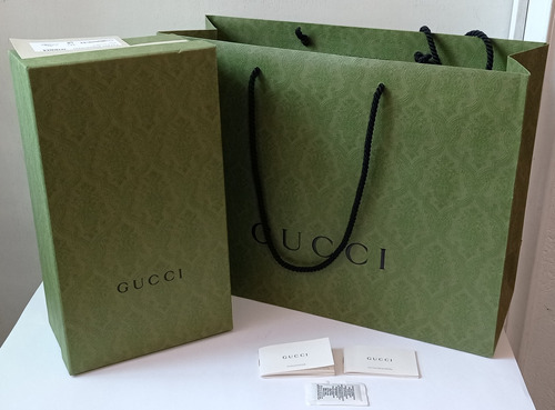 Caja Para Zapatos Gucci Tessuto Gg Supreme 36x20x13cm