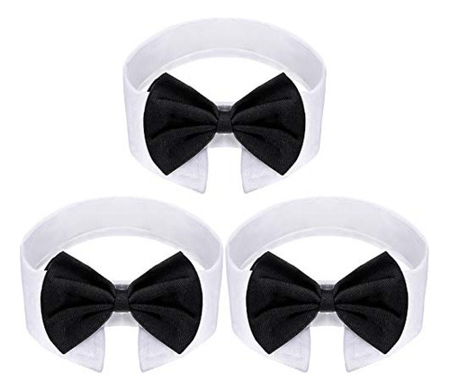 3 Piezas Formal Pet Bowtie Collar Ajustable Perro 8j1ln