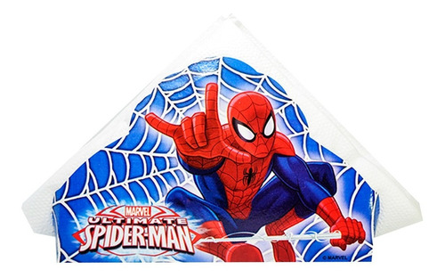 Servilletero De Cartón Spiderman 15 Servilletas X 2 Unidades