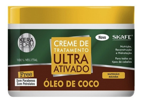 Creme De Tratamento Ultra Ativado Óleo De Coco 500g Keraform