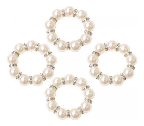 5 X 4 Uds. De Hebillas De Servilleta De Diamantes De