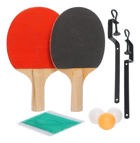 Kit Ping Pong / Tênis Mesa 2 Raquetes + 3 Bolinhas + Rede